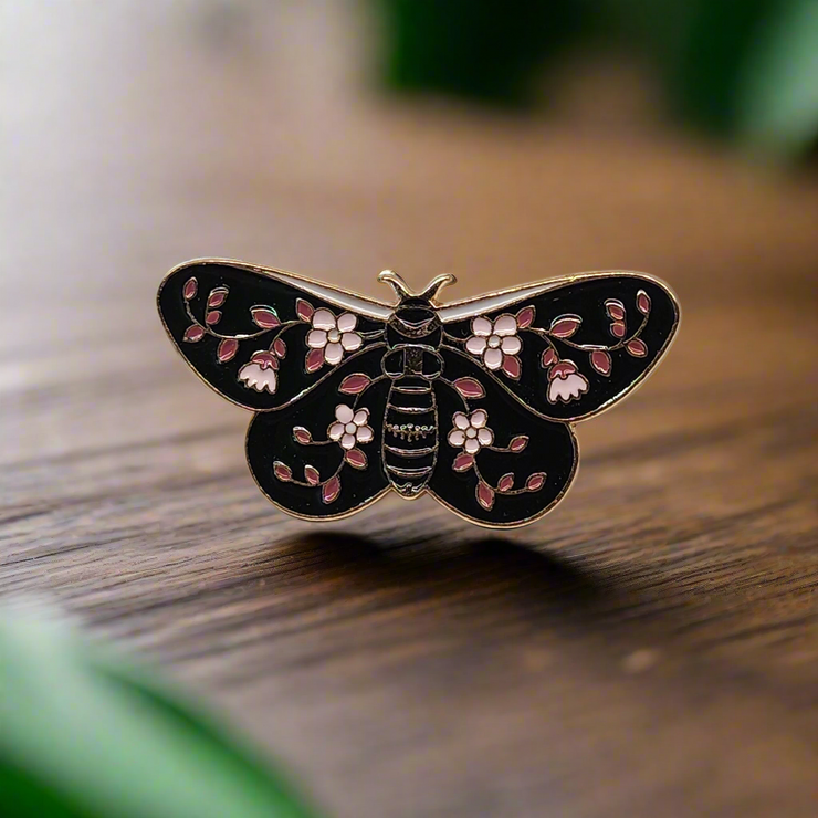 Floral Butterfly Enamel Pins