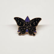 Starry Night Moth Enamel Lapel Pin