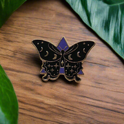 Starry Night Moth Enamel Lapel Pin