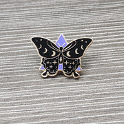 Starry Night Moth Enamel Lapel Pin