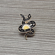 Two Headed Cosmic Serpent Enamel Lapel Pin