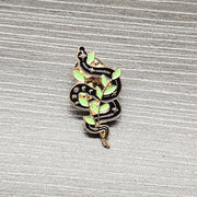 Ethereal Leaf Snake Enamel Lapel Pin