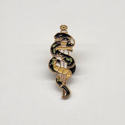 Snake and Dagger Enamel Lapel Pin