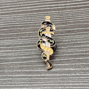 Snake and Dagger Enamel Lapel Pin