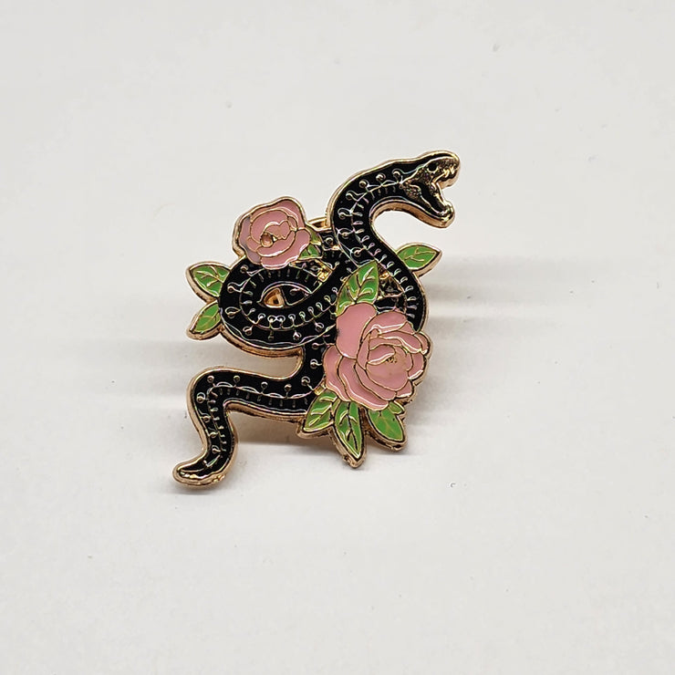 Thorned Serpent Enamel Lapel Pin