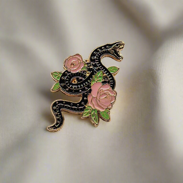 Thorned Serpent Enamel Lapel Pin