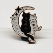 Starlit Whiskers Enamel Lapel Pin