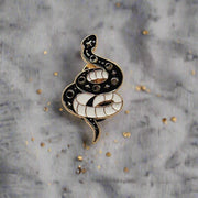 Moonphase Serpent Enamel Lapel Pin