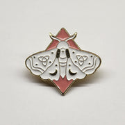 Lunar Garden Moth Enamel Lapel Pins