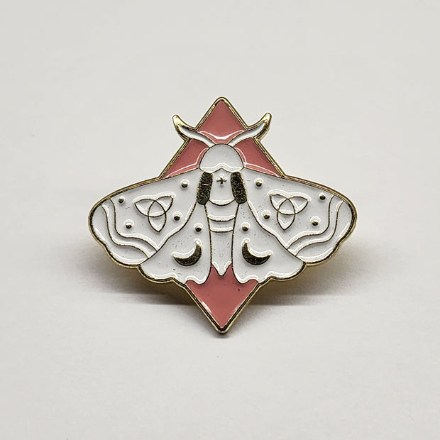 Lunar Garden Moth Enamel Lapel Pins