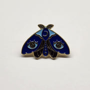 Lunar Garden Moth Enamel Lapel Pins