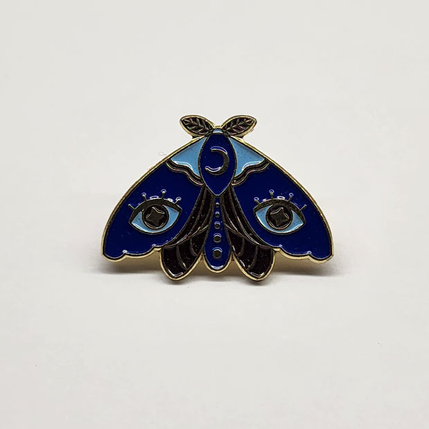 Lunar Garden Moth Enamel Lapel Pins