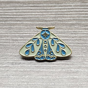 Lunar Garden Moth Enamel Lapel Pins