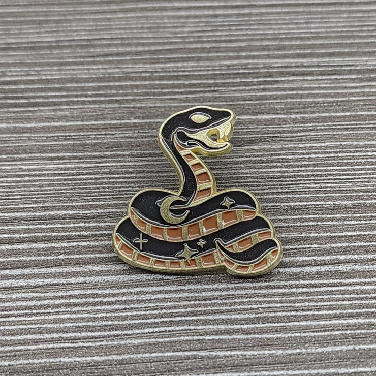 Cosmos Serpent Enamel Lapel Pin