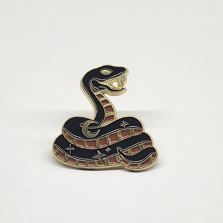 Cosmos Serpent Enamel Lapel Pin