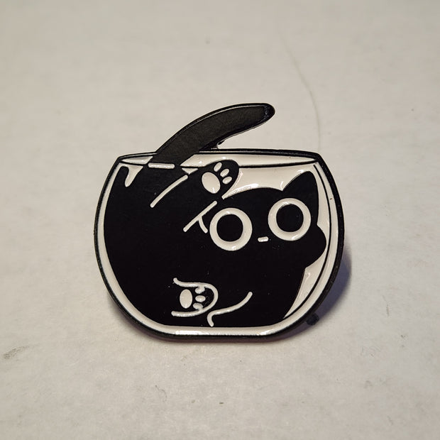 Coffee Cats Enamel Lapel Pins