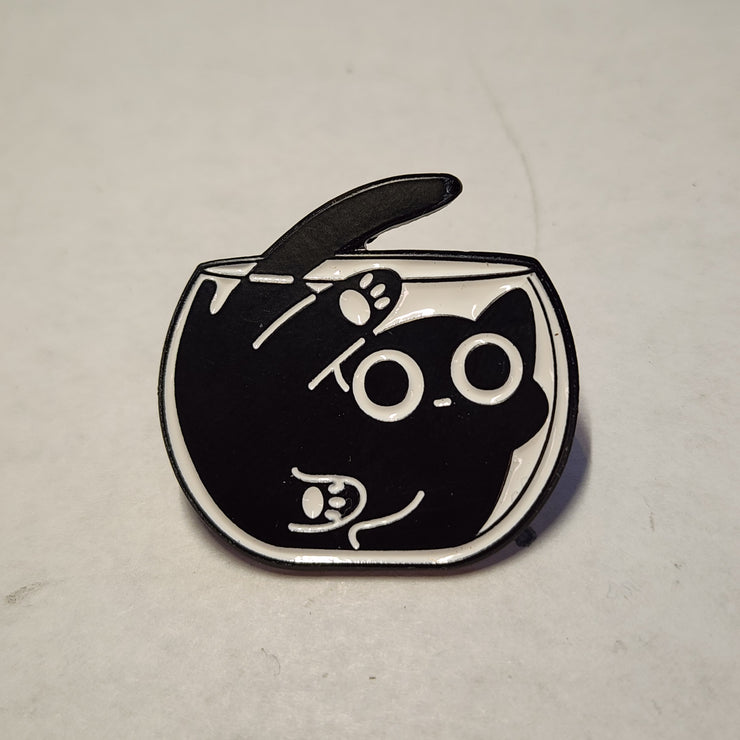 Coffee Cats Enamel Lapel Pins