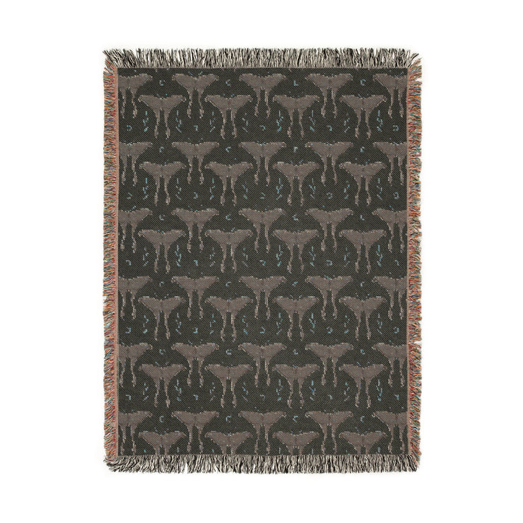 Luna Moth 100% Cotton Woven Throw Blanket