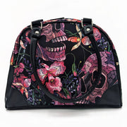 Skulls and Flowers Bowler Purse