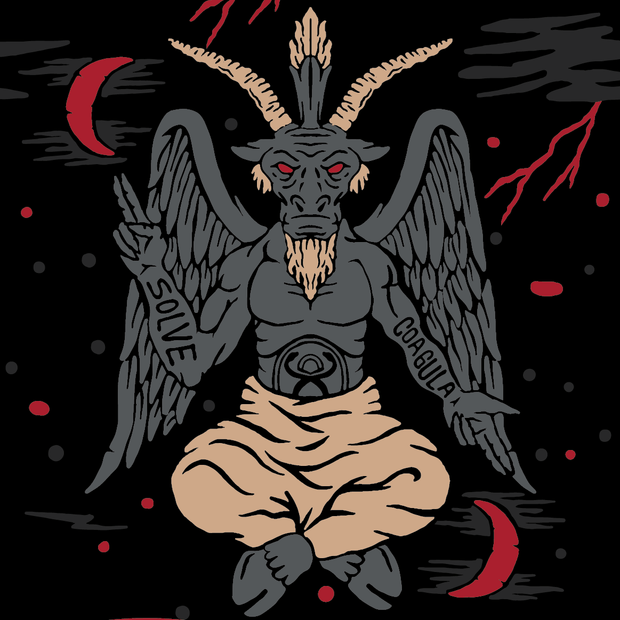 Evil AF Baphomet Crew Socks