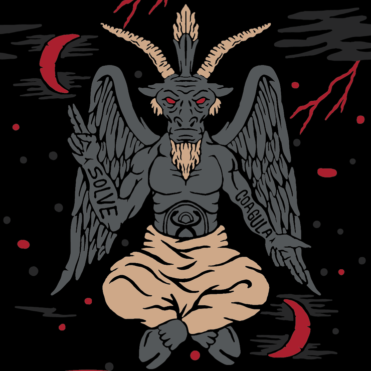 Evil AF Baphomet Crew Socks