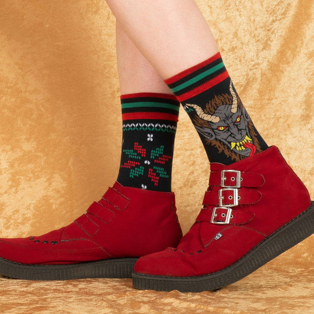 Krampus Ugly Xmas Sweater Crew Socks