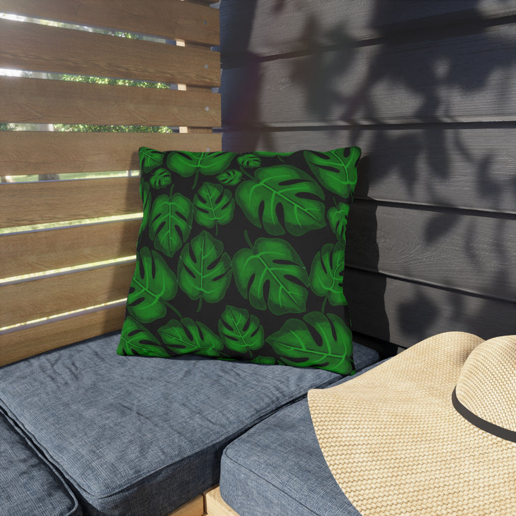 "Monstera Madness" Outdoor Throw Pillows