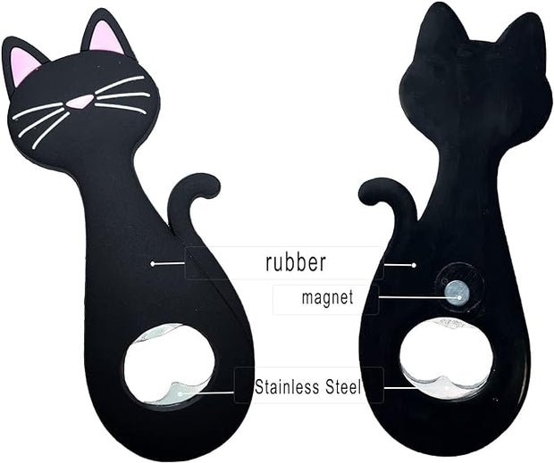 Retro Cat Bottle Opener Refrigerator Magnet