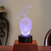 "Raven on Skull" 3D Decorative Sign LED Light