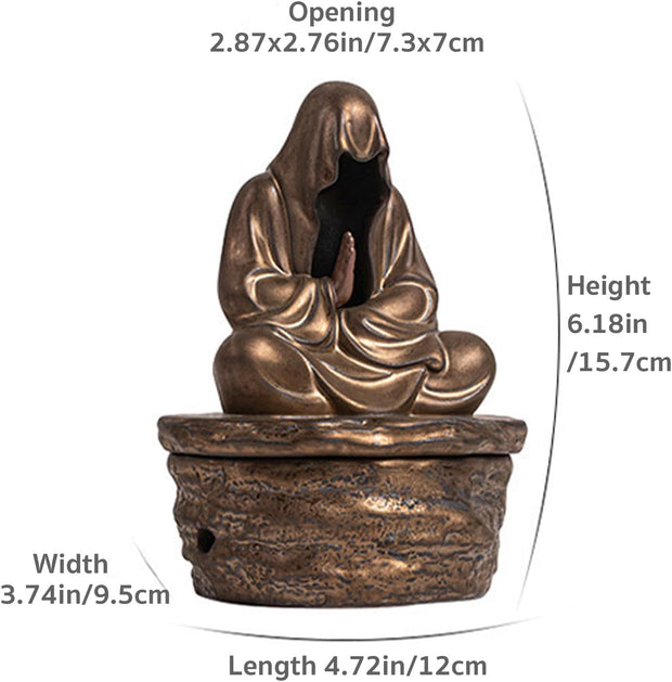 Porta incienso de cerámica de Buda sin forma