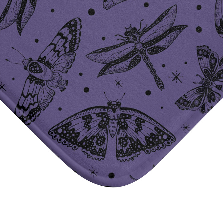 "Moth Kingdom" Microfiber Bath Mat