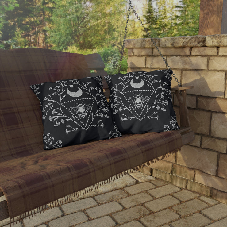 "Celestial Bee" Outdoor Throw Pillows