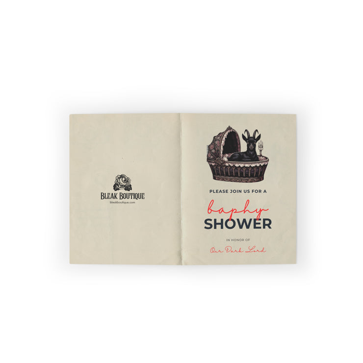 "Baphy Shower" Funny Satanic Baby Shower Invitation Greeting Cards