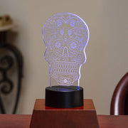 "Day of the Dead Skull" 3D Decorative Sign LED Light