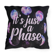 "It's Just a Phase" Outdoor Throw Pillows