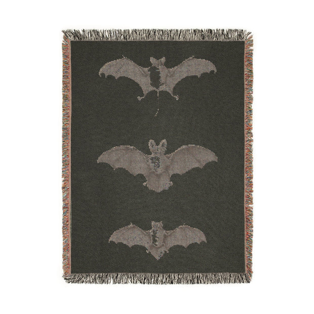 Bats of Egypt 100% Cotton Woven Throw Blanket