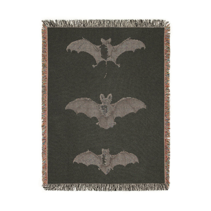 Bats of Egypt 100% Cotton Woven Throw Blanket