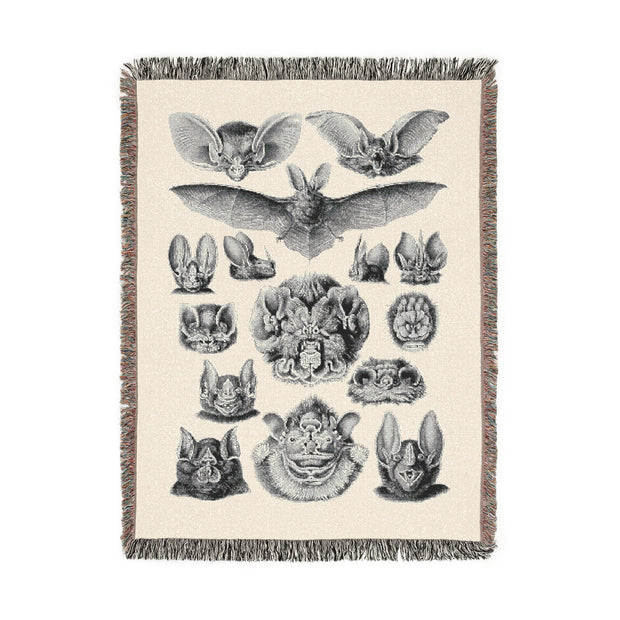 Chiroptera (Bats) 100% Cotton Woven Blanket