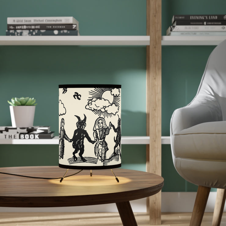 "Dance With The Devil" Tripod Table Lamp