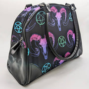 Goat Skulls and Pentacles Bowler Purse