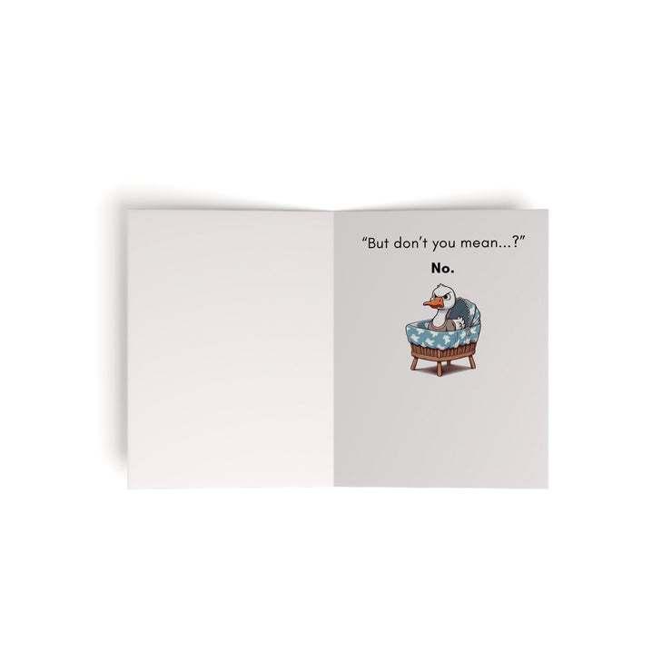 "Gander Reveal Party" Greeting Cards
