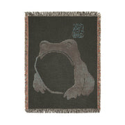 Frog 100% Cotton Woven Throw Blanket