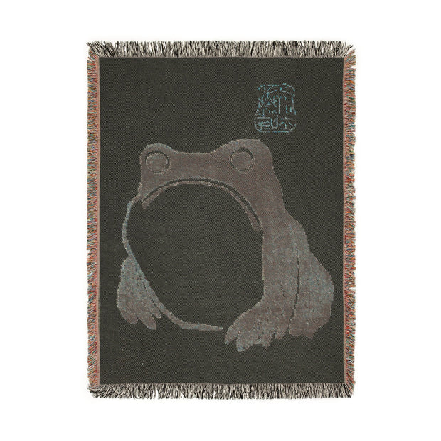 Frog 100% Cotton Woven Throw Blanket