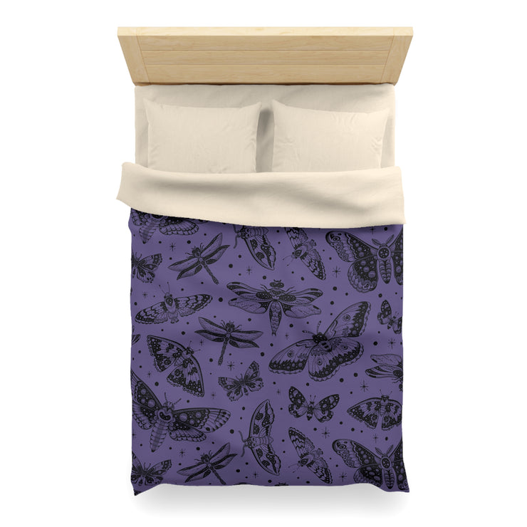 "Moth Kingdom" Microfiber Duvet Cover