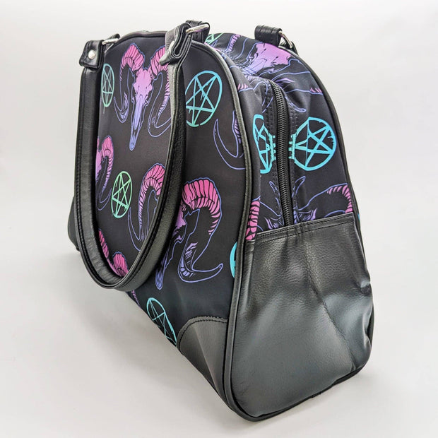 Goat Skulls and Pentacles Bowler Purse