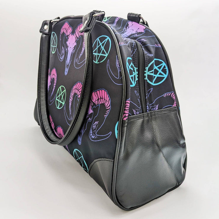 Goat Skulls and Pentacles Bowler Purse