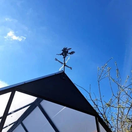 Black Cast Iron Weathervane - Flying Witch