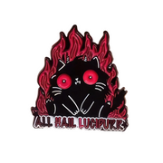 "All Hail Lucipurr" Demon Cat Enamel Lapel Pin