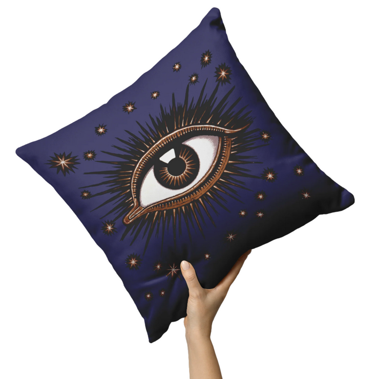 "All Seeing Eye" Throw Pillow (Violet)