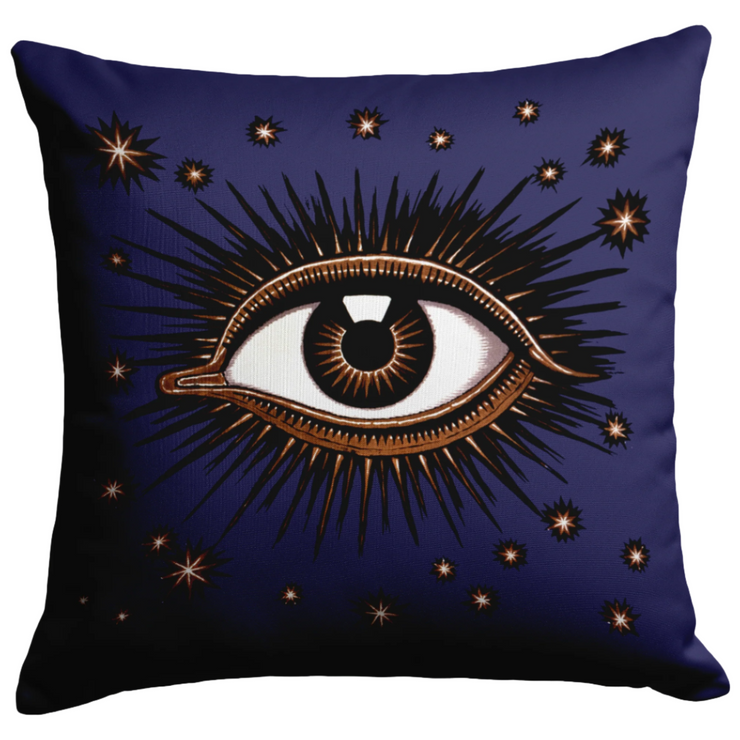 "All Seeing Eye" Throw Pillow (Violet)